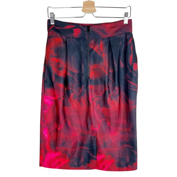 Katherine Kidd Atlanta Rose Print Knee Length Pencil Skirt Career Size 10 New - Picture 2 of 9
